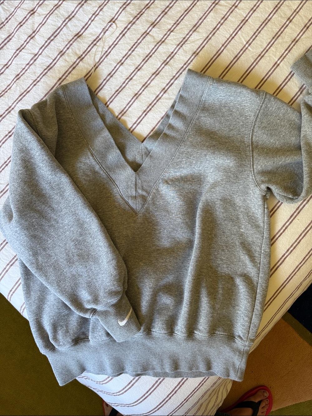 Nike Gray V-Neck Sweatshirt